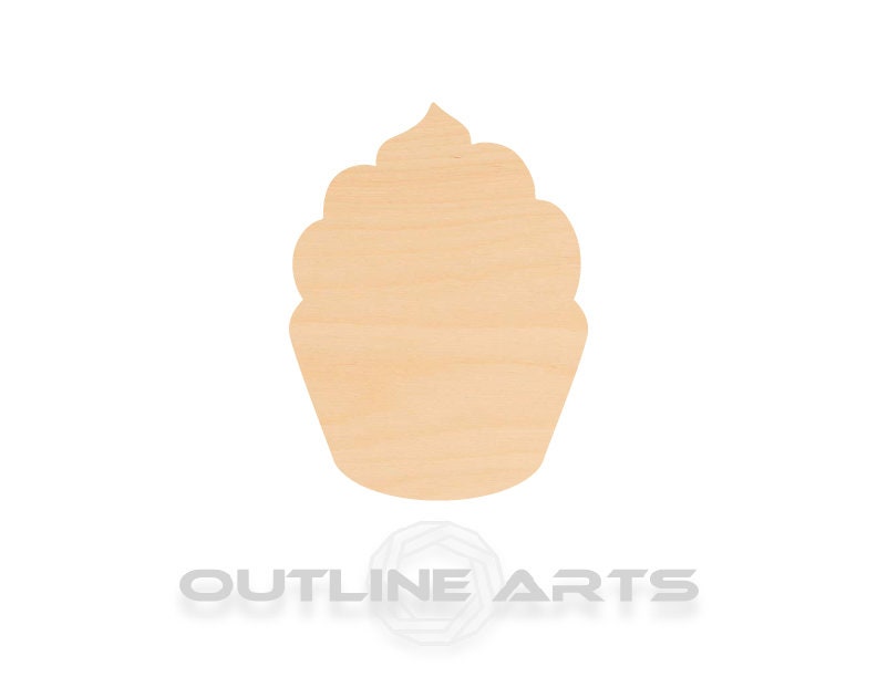 Unfinished Wooden Cupcake Shape | Craft Supply **Bulk Pricing Available**  SHIPS FAST*thicknesses are NOMINAL*