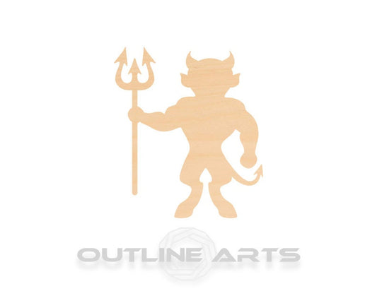 Unfinished Wooden Devil Shape | Craft Supply **Bulk Pricing Available**  SHIPS FAST*thicknesses are NOMINAL*