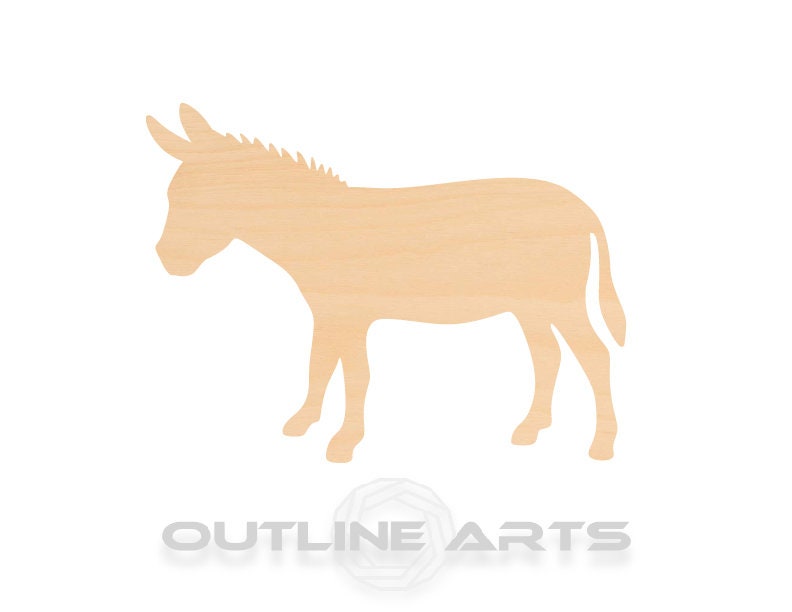 Unfinished Wooden Donkey 2 Shape | Craft Supply **Bulk Pricing Available**  SHIPS FAST*thicknesses are NOMINAL*