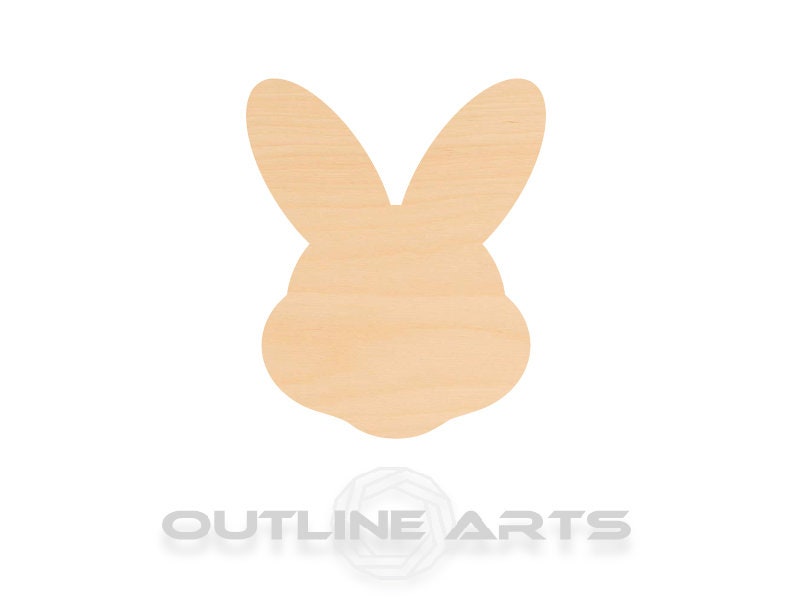 Unfinished Wooden Easter Bunny Head Shape | Craft Supply **Bulk Pricing Available**  SHIPS FAST*thicknesses are NOMINAL*