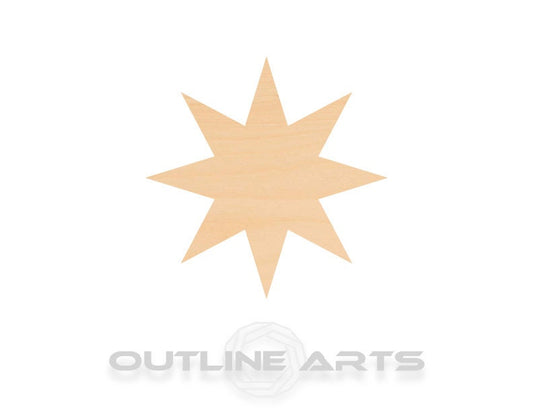 Unfinished Wooden Eight Point Star Shape | Craft Supply **Bulk Pricing Available**  SHIPS FAST*thicknesses are NOMINAL*