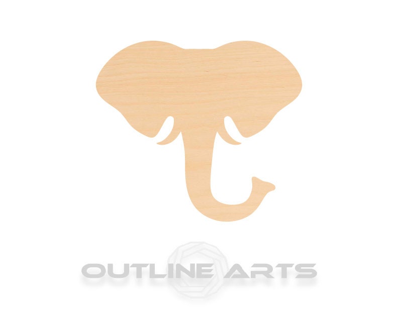 Unfinished Wooden Elephant Head Shape | Craft Supply **Bulk Pricing Available**  SHIPS FAST*thicknesses are NOMINAL*