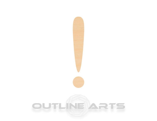 Unfinished Wooden Exclamation Point Shape | Craft Supply **Bulk Pricing Available**  SHIPS FAST*thicknesses are NOMINAL*