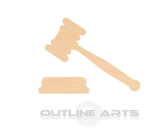 Unfinished Wooden Gavel Shape | Craft Supply **Bulk Pricing Available**  SHIPS FAST*thicknesses are NOMINAL*