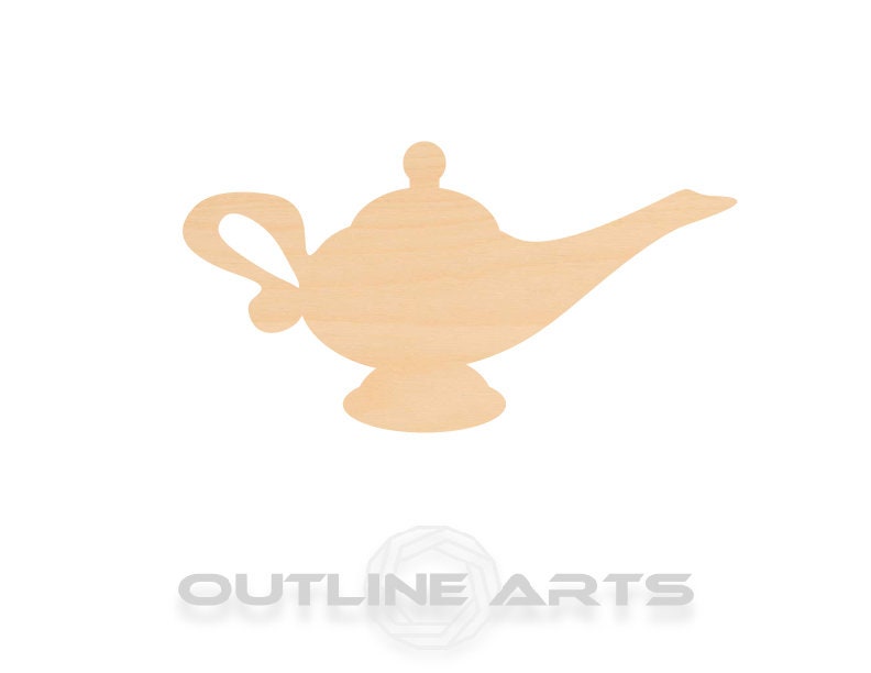 Unfinished Wooden Genie Lamp Shape | Craft Supply **Bulk Pricing Available**  SHIPS FAST*thicknesses are NOMINAL*