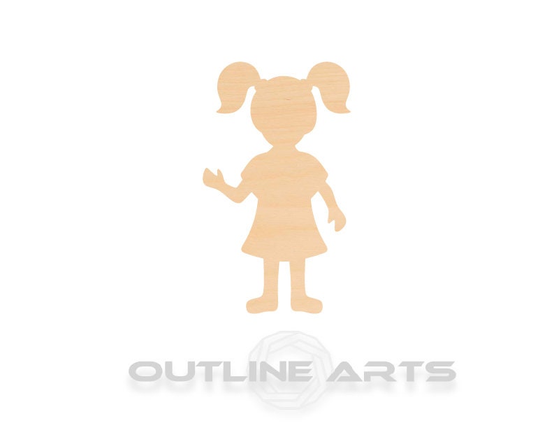 Unfinished Wooden Girl Shape | Craft Supply **Bulk Pricing Available**  SHIPS FAST*thicknesses are NOMINAL*