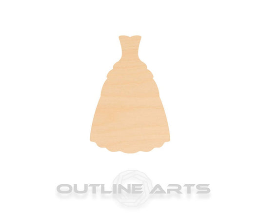 Unfinished Wooden Wedding Dress Shape | Craft Supply **Bulk Pricing Available**  SHIPS FAST*thicknesses are NOMINAL*