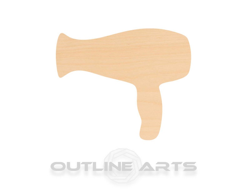 Unfinished Wooden Hair Dryer Shape | Craft Supply **Bulk Pricing Available**  SHIPS FAST*thicknesses are NOMINAL*