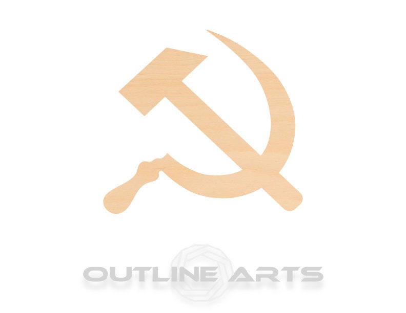 Unfinished Wooden Hammer and Sickle Shape | Craft Supply **Bulk Pricing Available**  SHIPS FAST*thicknesses are NOMINAL*