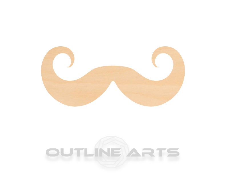 Unfinished Wooden Mustache Shape | Craft Supply **Bulk Pricing Available**  SHIPS FAST*thicknesses are NOMINAL*