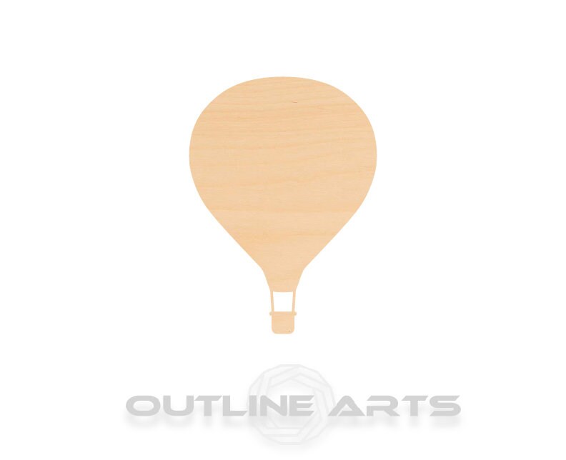 Unfinished Wooden Hot Air Balloon Shape | Craft Supply **Bulk Pricing Available**  SHIPS FAST*thicknesses are NOMINAL*