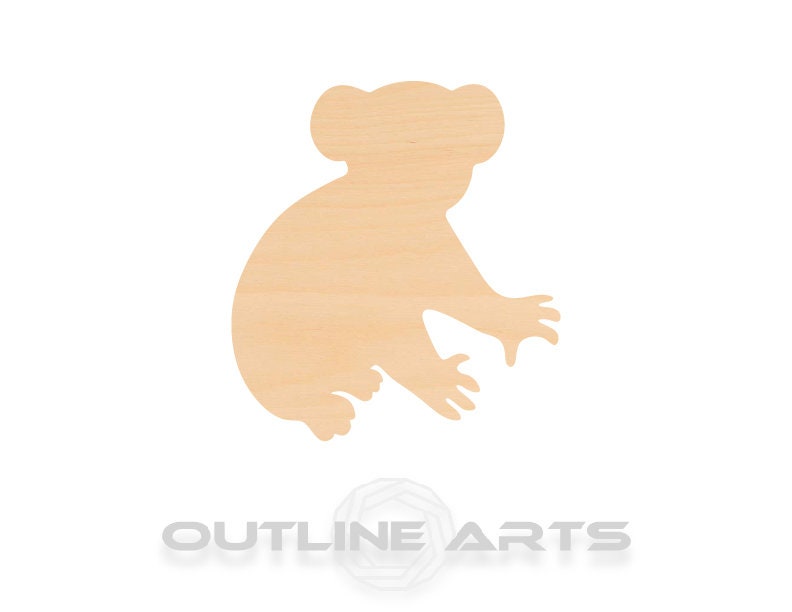 Unfinished Wooden Koala Bear Shape | Craft Supply **Bulk Pricing Available**  SHIPS FAST*thicknesses are NOMINAL*