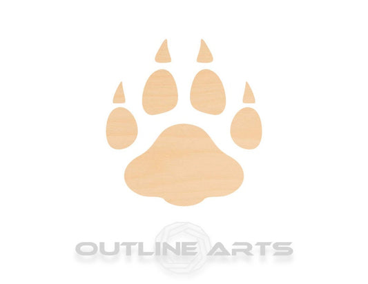 Unfinished Wooden Leopard Paw Print Shape | Craft Supply **Bulk Pricing Available**  SHIPS FAST*thicknesses are NOMINAL*