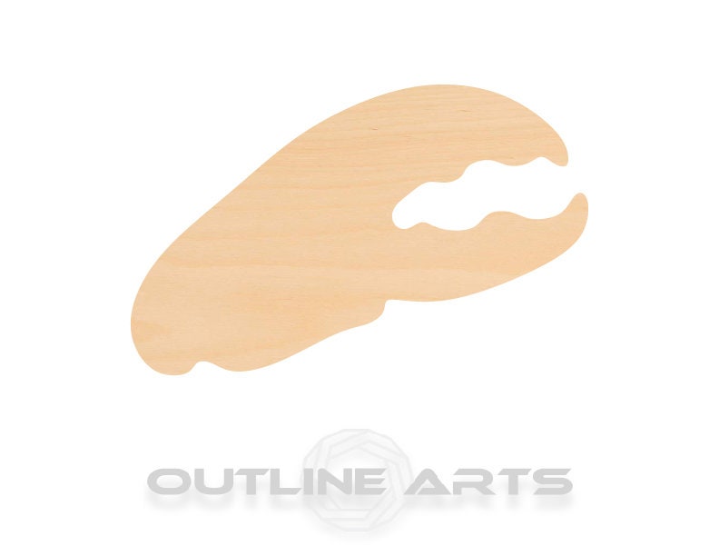 Unfinished Wooden Lobster Claw Shape | Craft Supply **Bulk Pricing Available**  SHIPS FAST*thicknesses are NOMINAL*