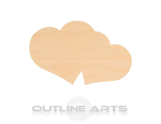 Unfinished Wooden Double Heart Shape | Craft Supply **Bulk Pricing Available**  SHIPS FAST*thicknesses are NOMINAL*