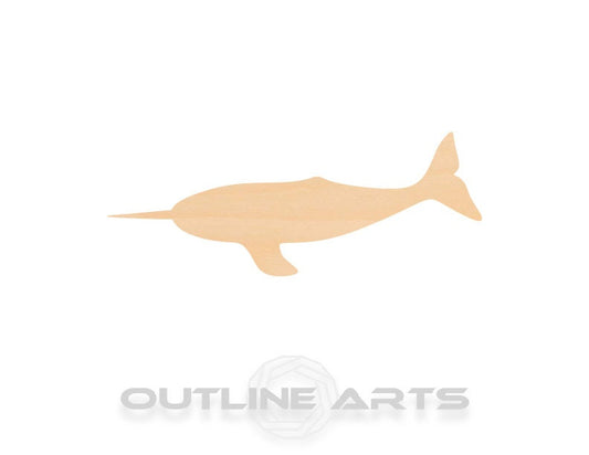 Unfinished Wooden Narwhal Shape | Craft Supply **Bulk Pricing Available**  SHIPS FAST*thicknesses are NOMINAL*