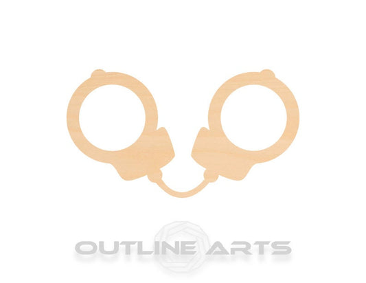 Unfinished Wooden Handcuffs Shape | Craft Supply **Bulk Pricing Available**  SHIPS FAST*thicknesses are NOMINAL*