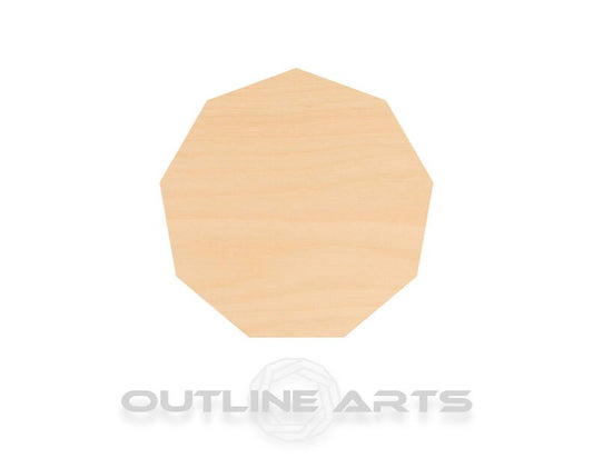 Unfinished Wooden Nonagon Shape | Craft Supply **Bulk Pricing Available** See Item Description SHIPS FAST*thicknesses are NOMINAL*