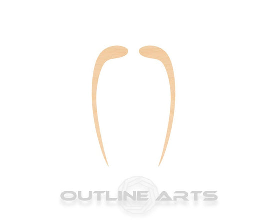 Unfinished Wooden Fu Manchu Shape | Craft Supply **Bulk Pricing Available**  SHIPS FAST*thicknesses are NOMINAL*