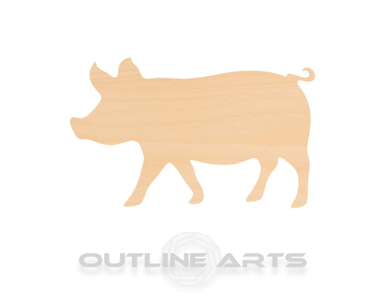 Unfinished Wooden Pig Shape | Craft Supply **Bulk Pricing Available**  SHIPS FAST*thicknesses are NOMINAL*