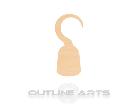 Unfinished Wooden Pirate Hook Shape | Craft Supply **Bulk Pricing Available**  SHIPS FAST*thicknesses are NOMINAL*