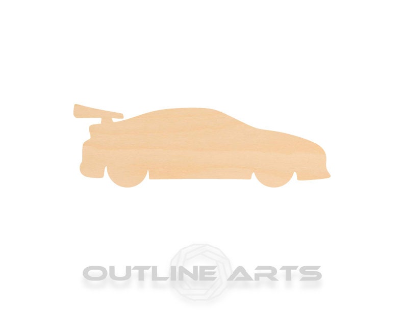 Unfinished Wooden Race Car Shape | Craft Supply **Bulk Pricing Available**  SHIPS FAST*thicknesses are NOMINAL*