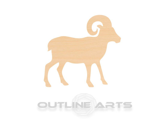 Unfinished Wooden Ram Shape | Craft Supply **Bulk Pricing Available**  SHIPS FAST*thicknesses are NOMINAL*