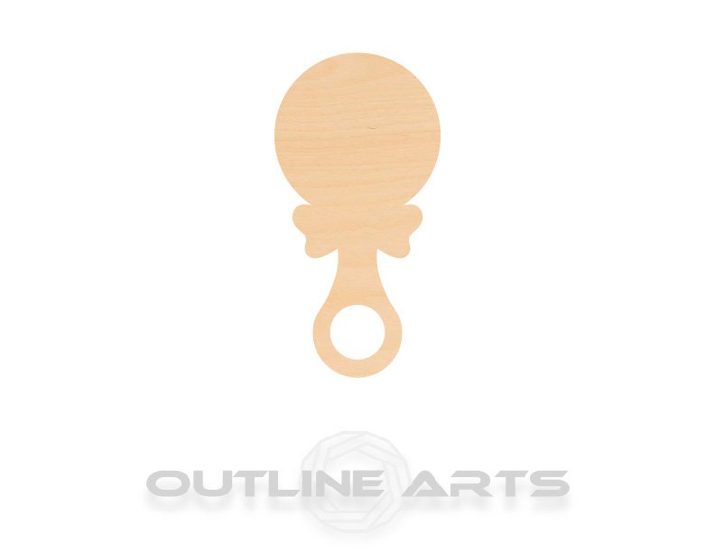 Unfinished Wooden Baby Rattle Shape | Craft Supply **Bulk Pricing Available**  SHIPS FAST*thicknesses are NOMINAL*