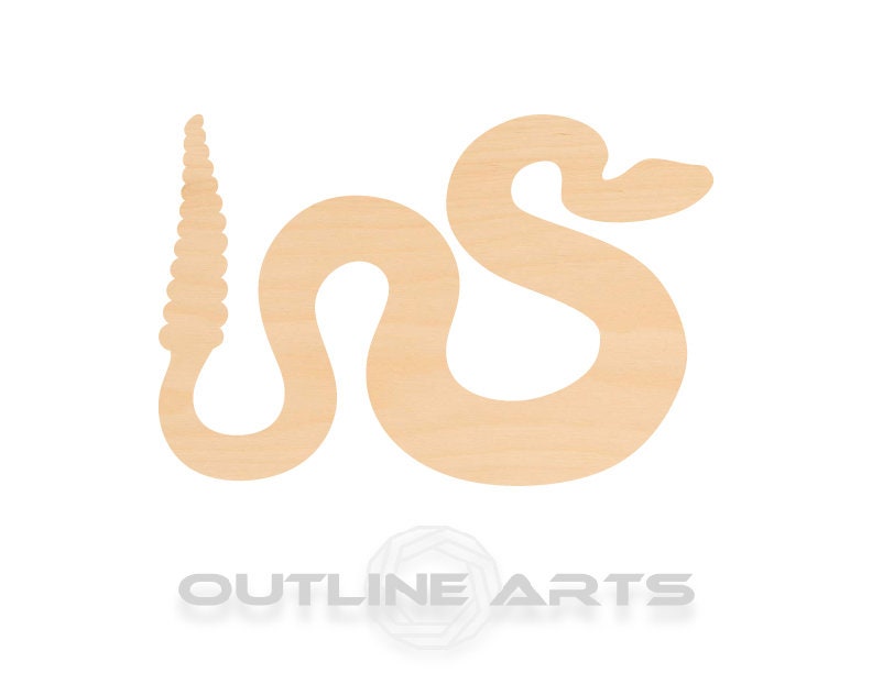 Unfinished Wooden Rattlesnake Shape | Craft Supply **Bulk Pricing Available**  SHIPS FAST*thicknesses are NOMINAL*