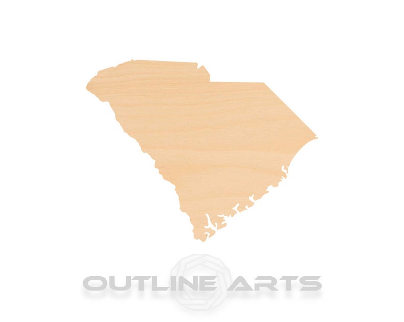 Unfinished Wooden South Carolina Shape | Craft Supply **Bulk Pricing Available**  SHIPS FAST*thicknesses are NOMINAL*