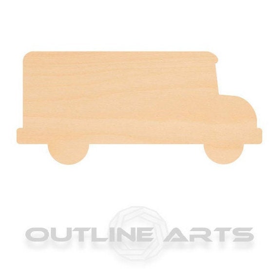 Unfinished Wooden Bus Shape | Craft Supply **Bulk Pricing Available**  SHIPS FAST*thicknesses are NOMINAL*