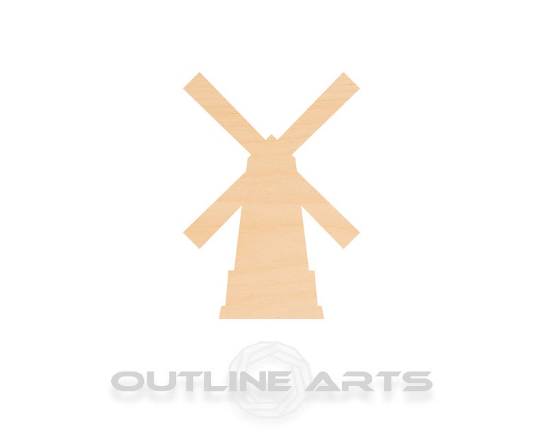 Unfinished Wooden Windmill Shape | Craft Supply **Bulk Pricing Available**  SHIPS FAST*thicknesses are NOMINAL*