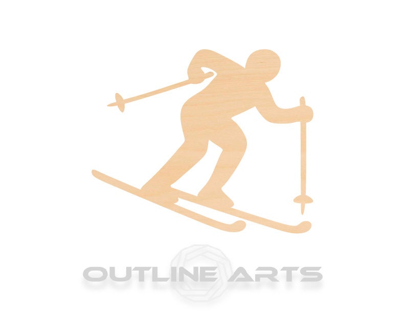 Unfinished Wooden Skiing Shape | Craft Supply **Bulk Pricing Available**  SHIPS FAST*thicknesses are NOMINAL*