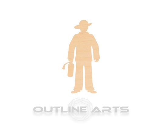 Unfinished Wooden Firefighter Shape | Craft Supply **Bulk Pricing Available**  SHIPS FAST*thicknesses are NOMINAL*