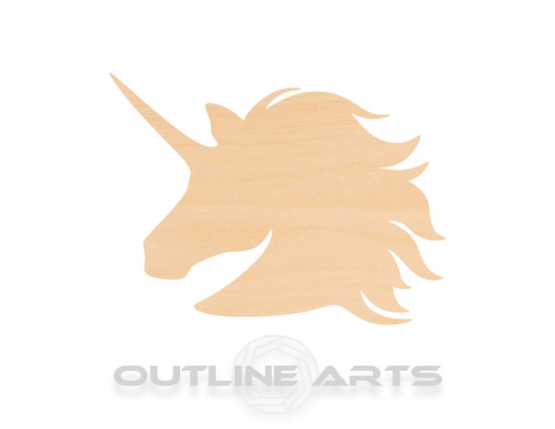 Unfinished Wooden Unicorn Head Shape | Craft Supply **Bulk Pricing Available**  SHIPS FAST*thicknesses are NOMINAL*