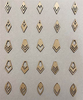 Bulk Wooden earrings blanks. Unfinished wood earrings. Blank cutouts. Wood jewelry blanks. DIY Unfinished Laser Cut Wood Earrings Blanks. H