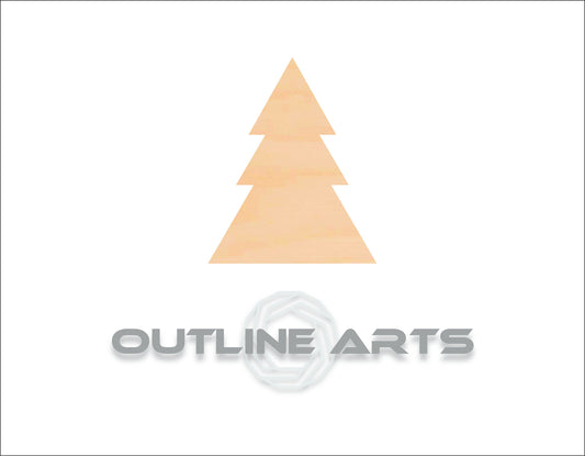 Unfinished Wooden Christmas Tree Tessellation Piece Shape | Craft Supply **Bulk Pricing Available**  SHIPS FAST