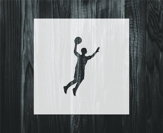 Basketball Player stencil, Mylar reusable stencil, Stencil, FAST SHIPPING