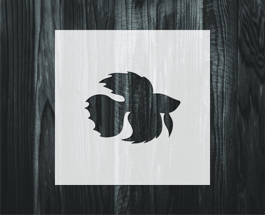 Beta Fish stencil, Mylar reusable stencil, Stencil, FAST SHIPPING