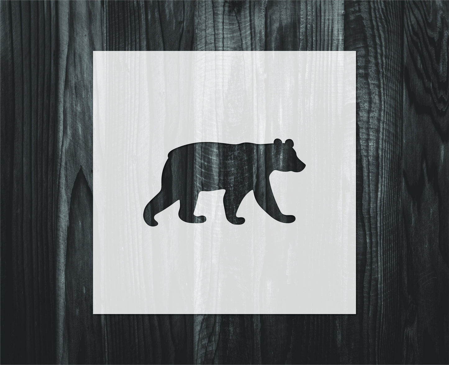 Black Bear stencil, Mylar reusable stencil, Stencil, FAST SHIPPING