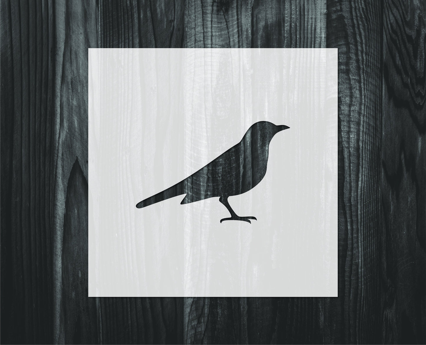 Black bird stencil, Mylar reusable stencil, Stencil, FAST SHIPPING