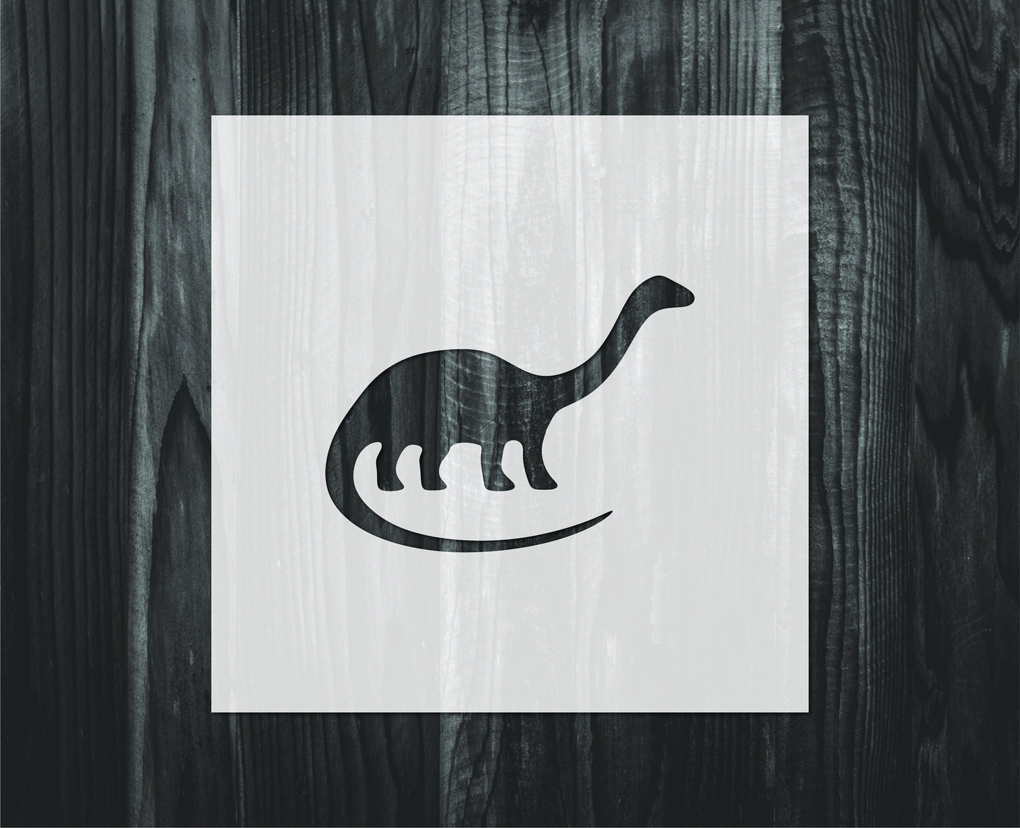 Brontosaurus stencil, Mylar reusable stencil, Stencil, FAST SHIPPING