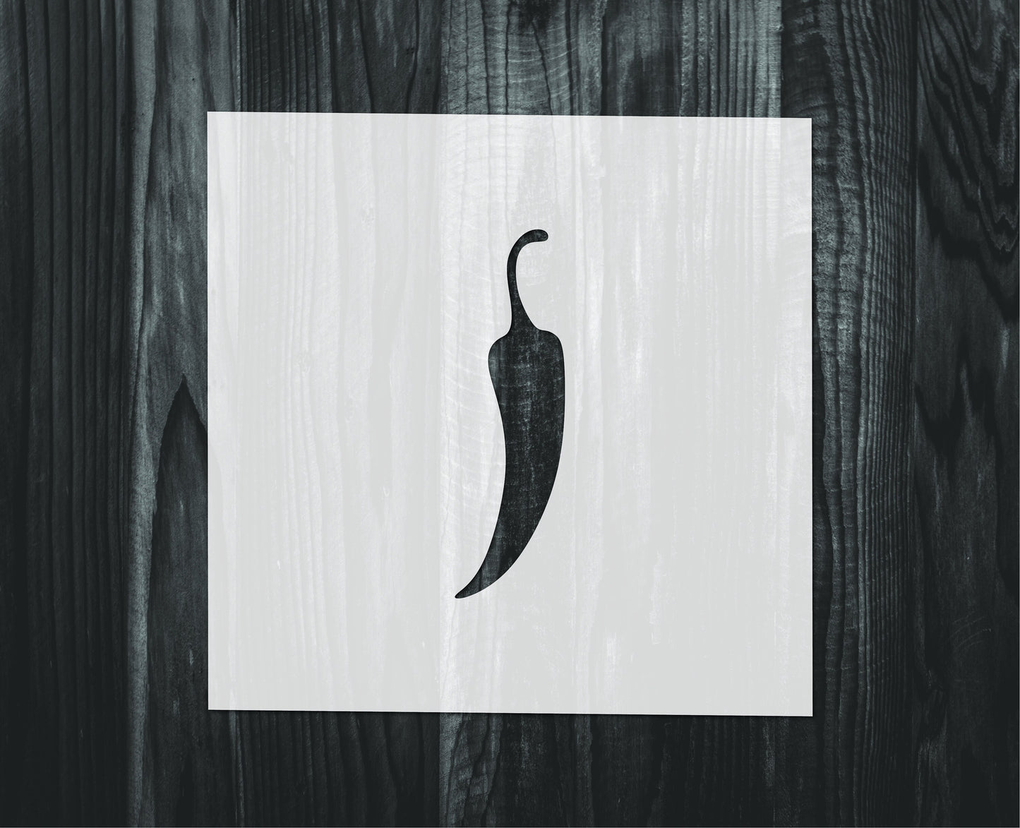 Chili Pepper stencil, Mylar reusable stencil, Stencil, FAST SHIPPING