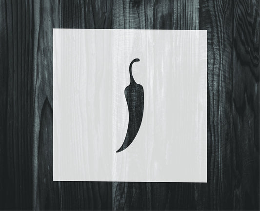 Chili Pepper stencil, Mylar reusable stencil, Stencil, FAST SHIPPING