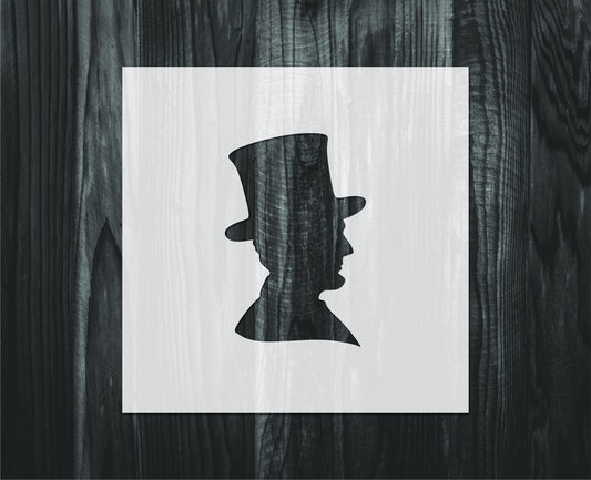 Abe Lincoln stencil, Mylar reusable stencil, Abraham Lincoln, Stencil, FAST SHIPPING