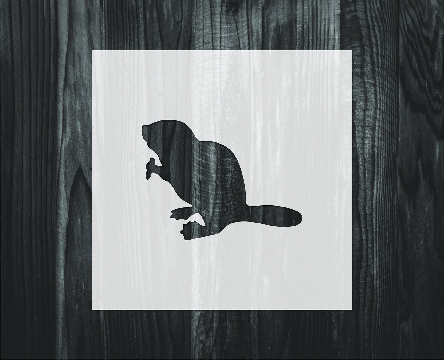 Beaver stencil, Mylar reusable stencil, Stencil, FAST SHIPPING