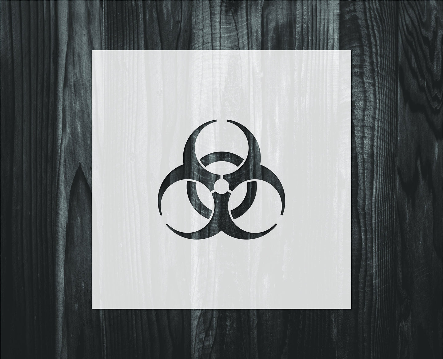 Biohazard stencil, Mylar reusable stencil, Stencil, FAST SHIPPING