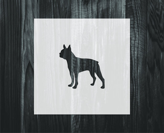 Boston Terrier stencil, Mylar reusable stencil, Stencil, FAST SHIPPING