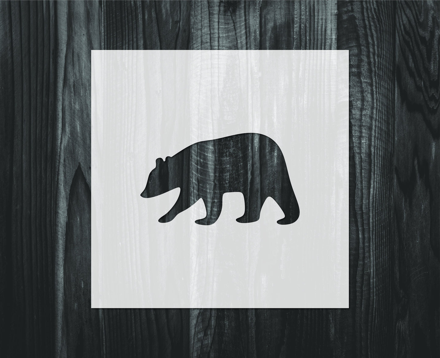 Brown Bear stencil, Mylar reusable stencil, Stencil, FAST SHIPPING