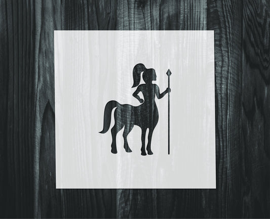 Centaur stencil, Mylar reusable stencil, Stencil, FAST SHIPPING